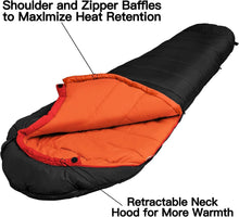 Load image into Gallery viewer, Ultimate Mummy Sleeping Bag: 15-45℉ Cold Weather Gear for Outdoor Adventures