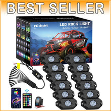 Load image into Gallery viewer, Wireless RGB LED Rock Light Set with App Control for Enhanced Vehicle Visibility