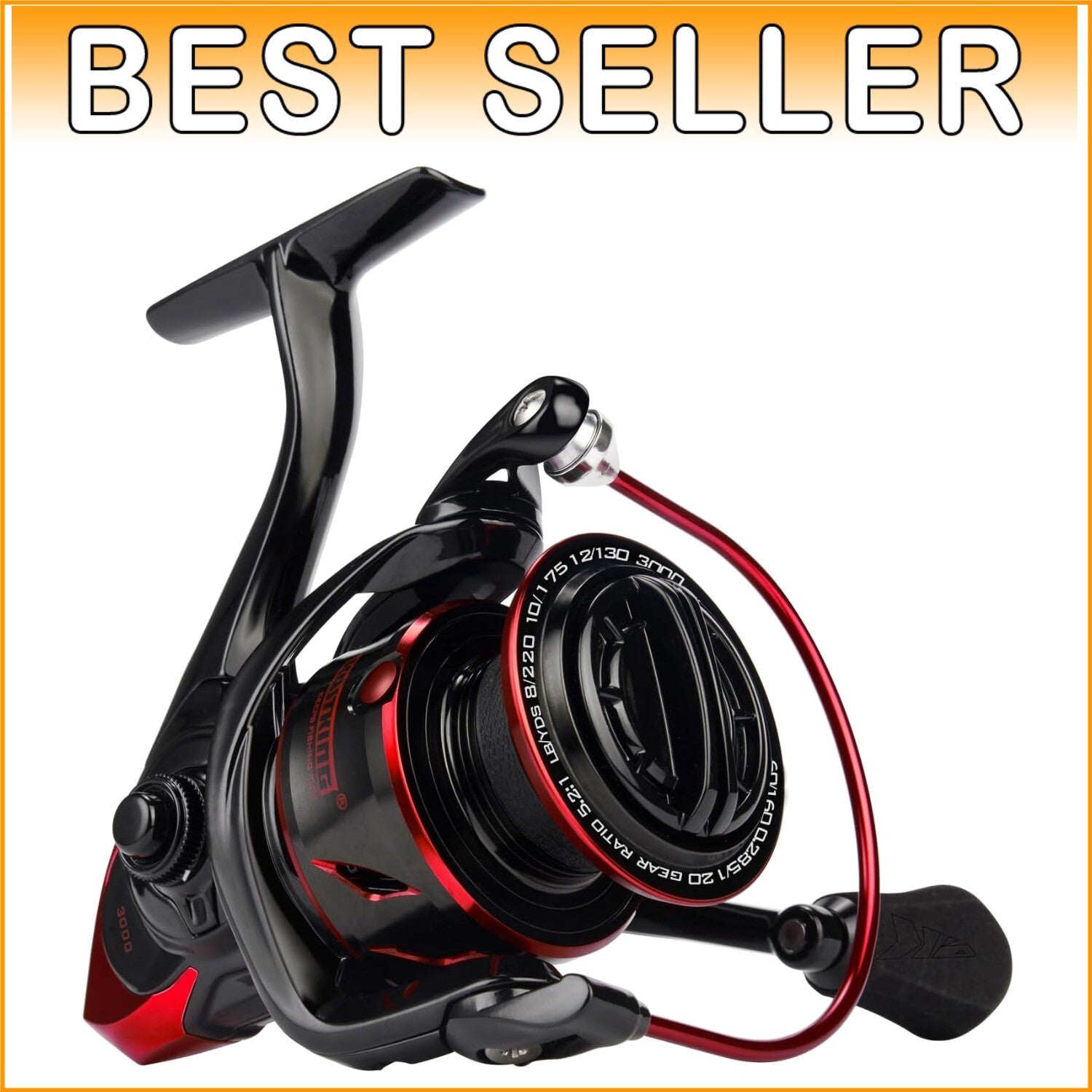 Sharky III Carbon Fiber Fishing Reel - 39.5 lbs Max Drag - Ambidextrous Spinning