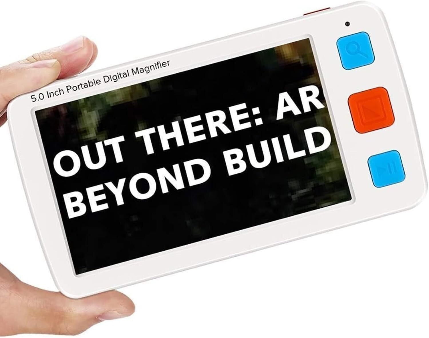 Lightweight 5-Inch Magnifier with Foldable Handle and AV Output for Easy Use