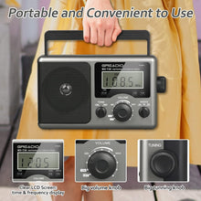 Load image into Gallery viewer, AM/FM Transistor Radio with LCD Display &amp; Earphone Jack - Ideal Gift for Elders