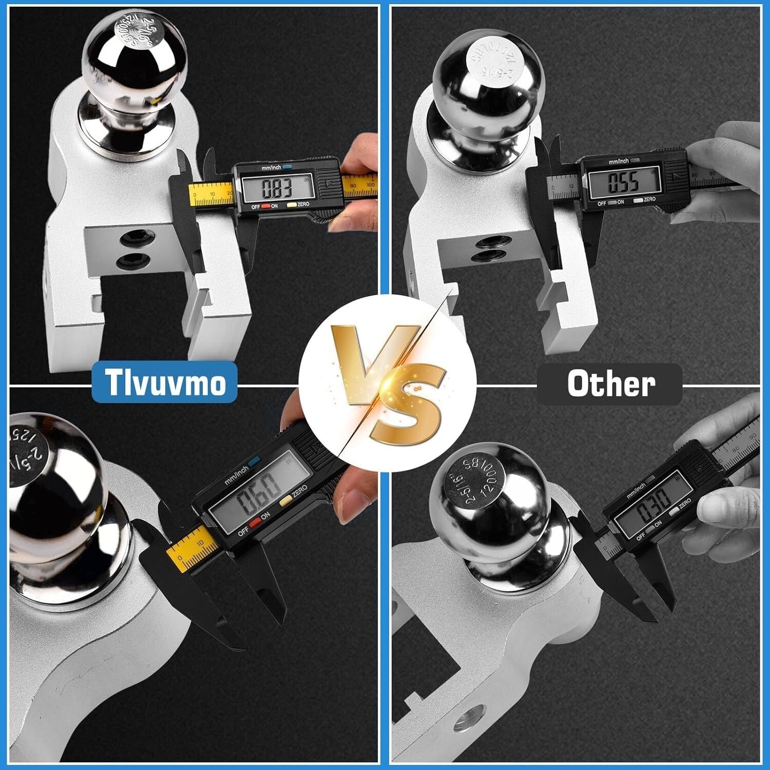 Versatile Adjustable Drop Hitch for 2" Receivers - Towing Capacity 12,500 lbs