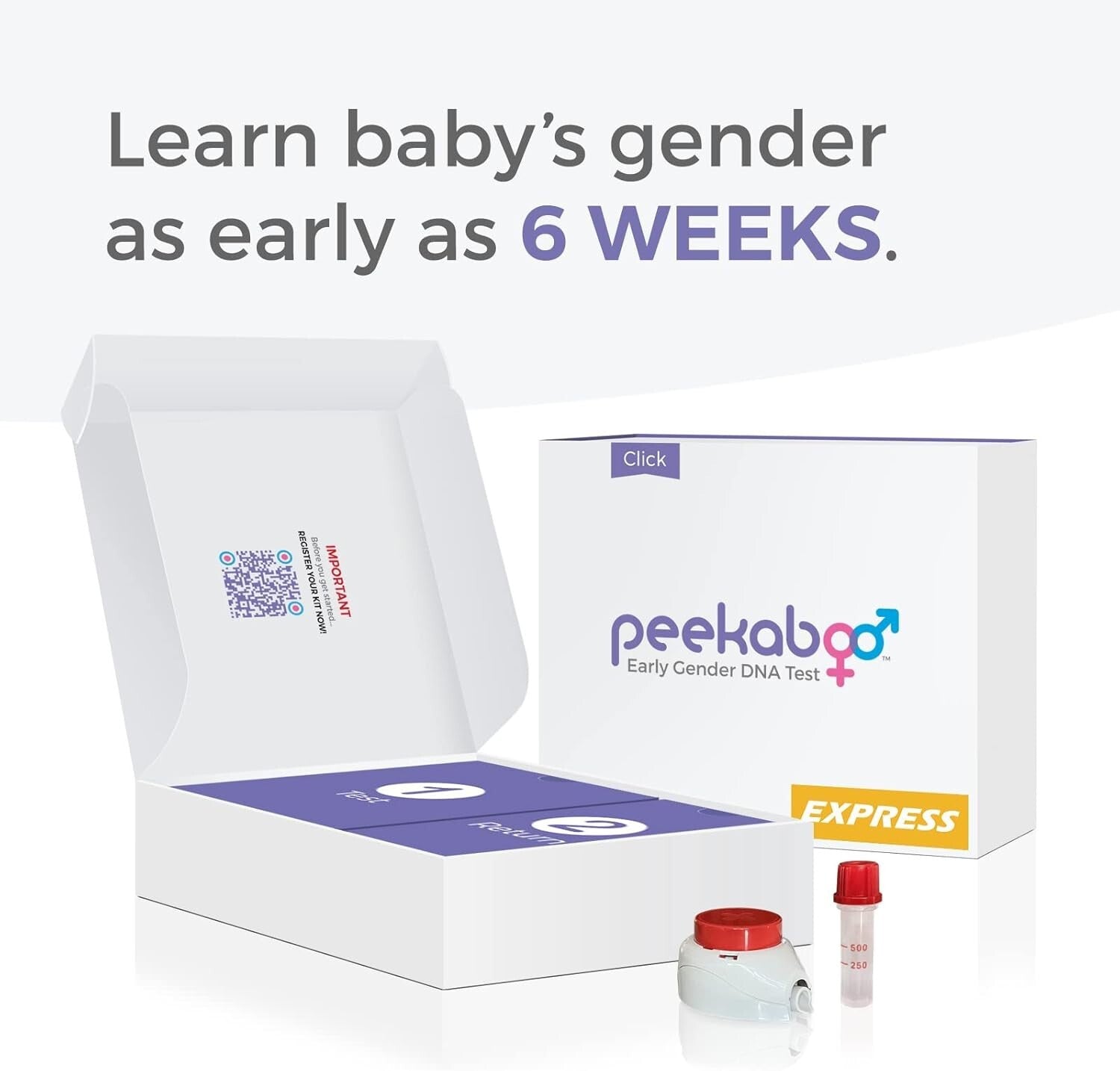 FDA-Cleared Peekaboo Click DNA Test Kit for Fast, Virtually Pain-Free Results