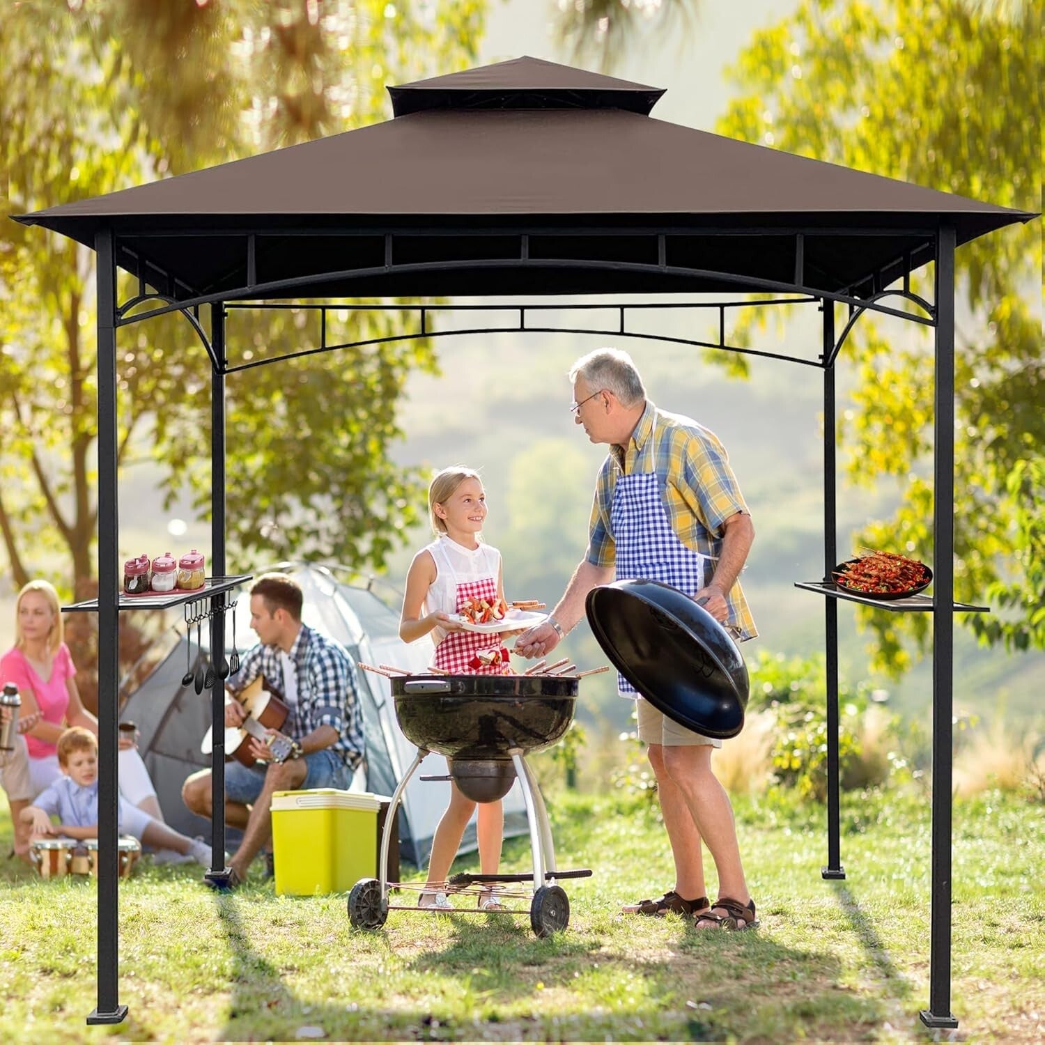 Rectangular Gazebo BBQ Canopy Replacement - Durable, Weather-Resistant Fabric