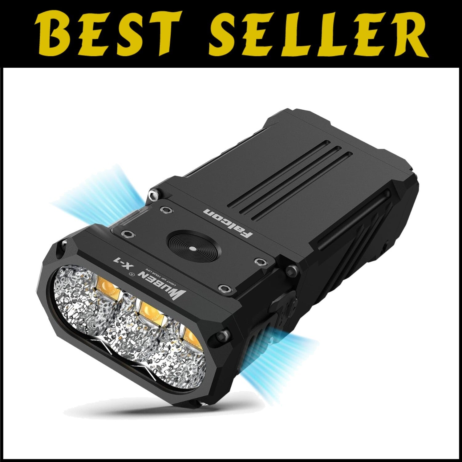 X1 Tactical Flashlight 12000 Lumens - Rechargeable & Waterproof for Emergencies