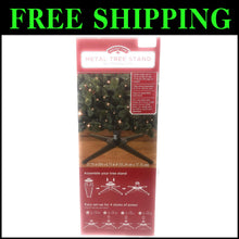 Load image into Gallery viewer, Versatile Indoor/Outdoor Christmas Tree Stand Holds Up to 7.5 ft - Green Metal