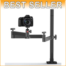 Load image into Gallery viewer, Professional Overhead Camera Desk Stand with Adjustable Arm for Creative Shoots