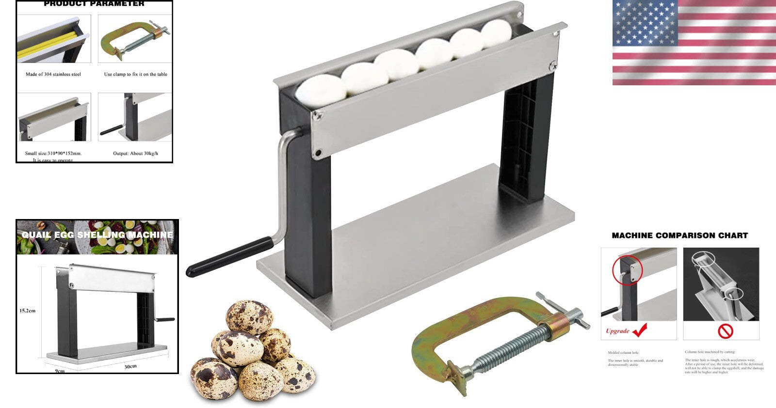 Quick and Easy Manual Quail Egg Peeler - Portable Egg Shelling Machine