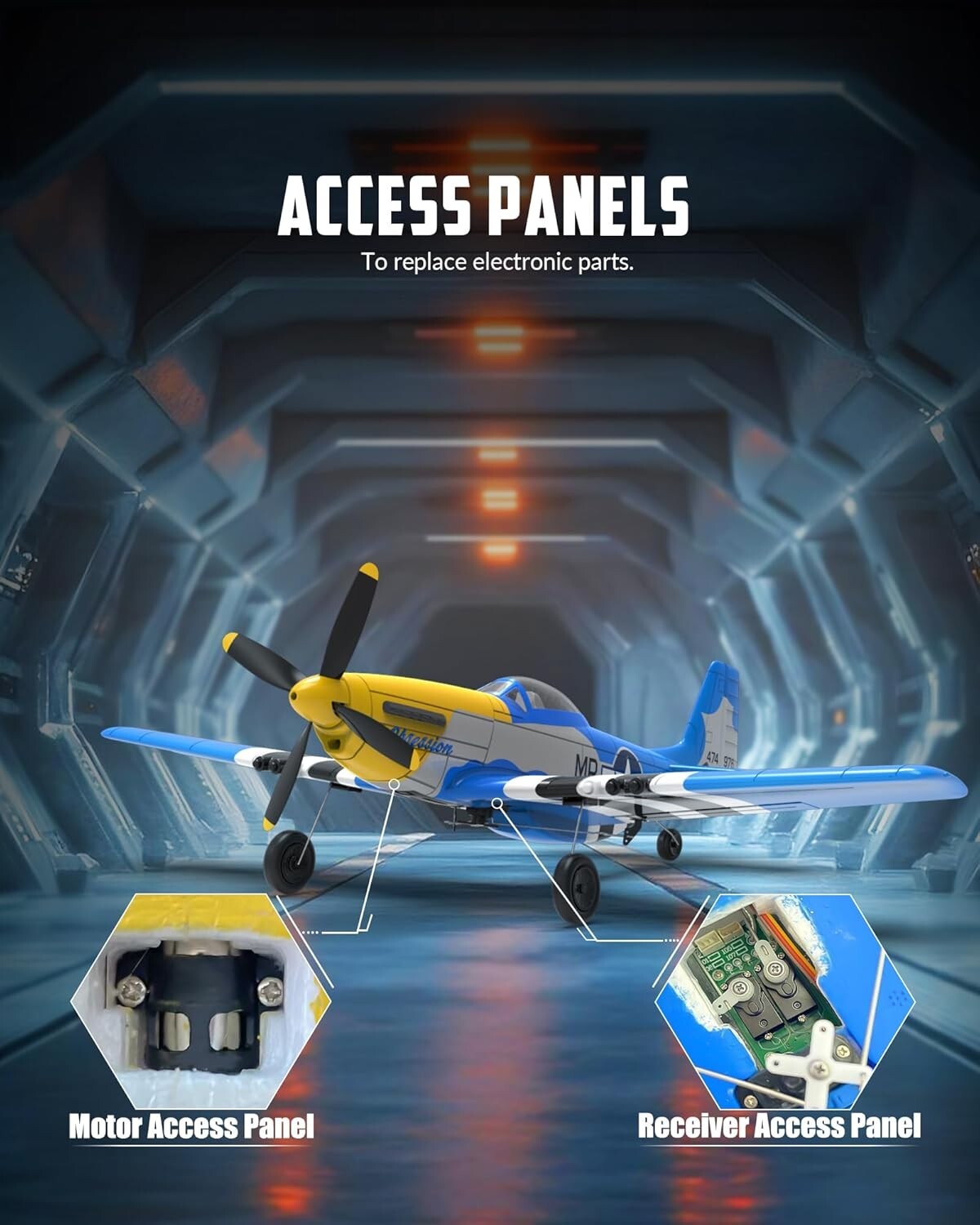 4 Channel Remote Control P51D Mustang Plane - Perfect for Beginners and Experts