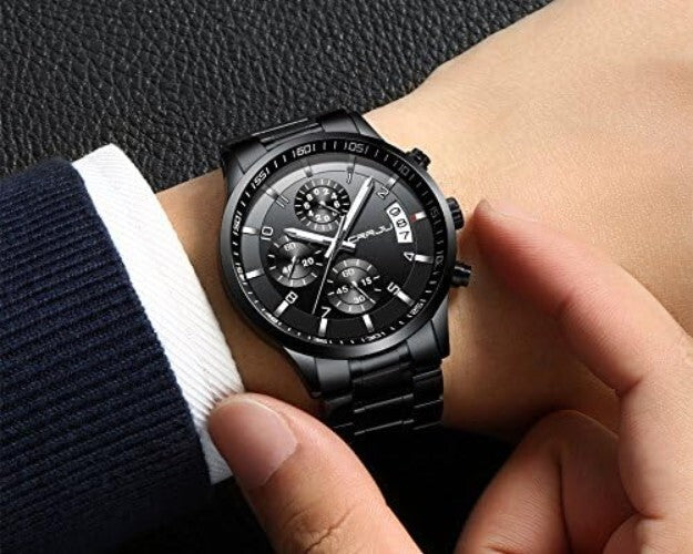 Stylish Men’s Stainless Steel Watch - Durable Waterproof Design & Gift Ready
