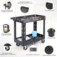Load image into Gallery viewer, Multi-Purpose Utility Cart 34x17 In - Rust &amp; Water Resistant with Locking Wheels