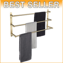 Load image into Gallery viewer, Rustproof Stainless Steel Ladder Towel Bar – Elegant 3-Tier Wall-Mounted Design
