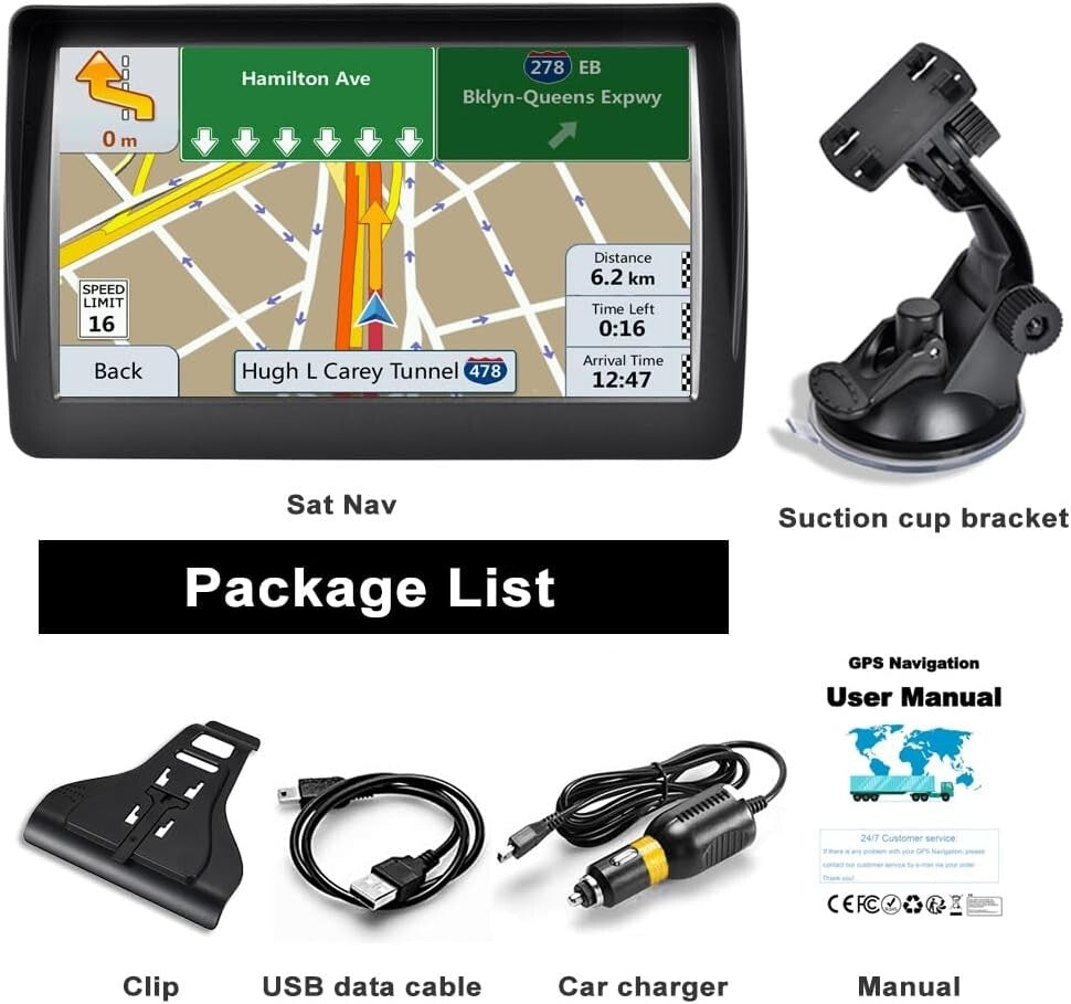 2025 GPS Navigator with 7-Inch HD Display & Lifetime Map Updates - Car Friendly