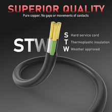 Load image into Gallery viewer, Water-Resistant 50ft Welder Extension Cord - Safe &amp; Flexible for All Welders