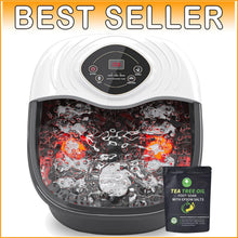 Load image into Gallery viewer, Spa-Quality Foot Massager with Adjustable Heat &amp; Epsom Salt - Family Friendly