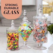 Load image into Gallery viewer, Chic Large Apothecary Jars with Lids - Ideal for Decorative Use &amp; Candy Bars