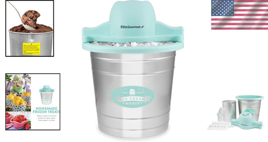 Mint 4 Quart Electric Ice Cream Maker - Create Gelato and Frozen Yogurt