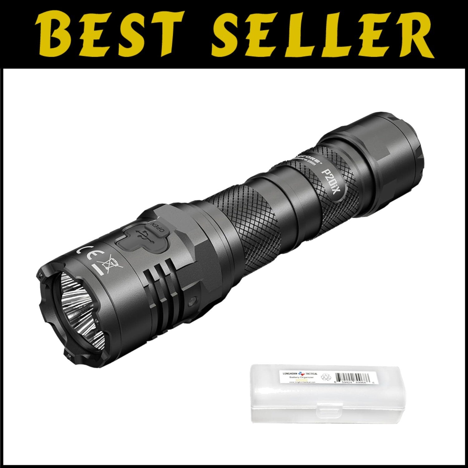 Ultra-Bright 4000 Lumen Tactical Flashlight with LumenTac Organizer Included