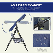 Load image into Gallery viewer, Premium 3-Seat Outdoor Swing Chair - Cushioned &amp; Weather-Resistant with Canopy