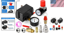 Load image into Gallery viewer, Compact Air Compressor Pressure Switch with Regulator &amp; Complete Accessory Kit