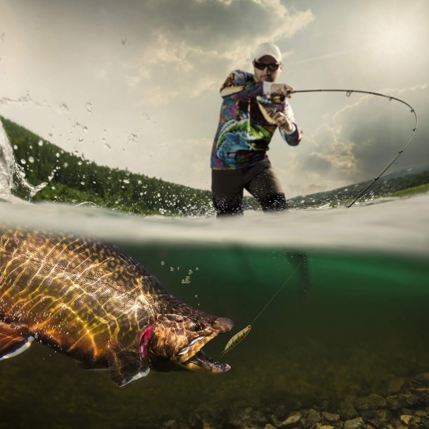 Durable Fly Fishing Rod & Reel Combo for Bass & Trout - Includes Carrying Case