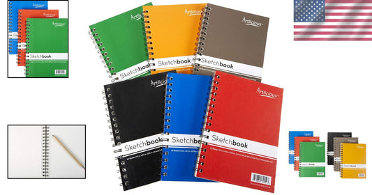 Artistic 6-Pack Sketchbook Bundle - 5.5" x 8.5", Ideal Gift for Young Creatives