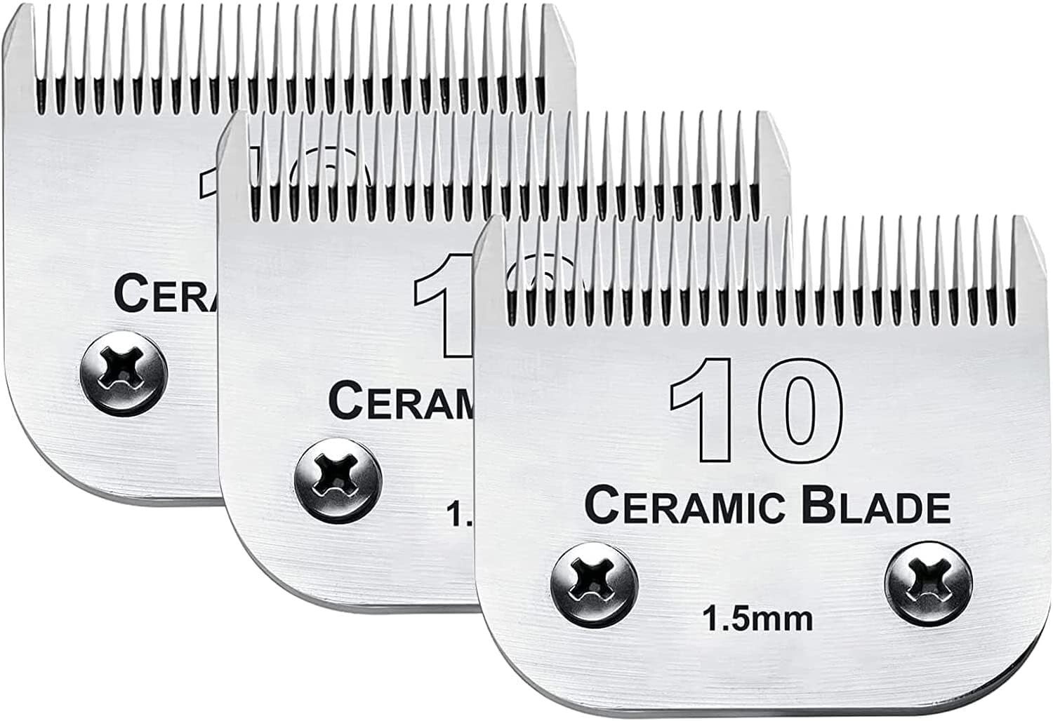 Ceramic and Stainless Steel Dog Grooming Replacement Blades - Heat Resistant