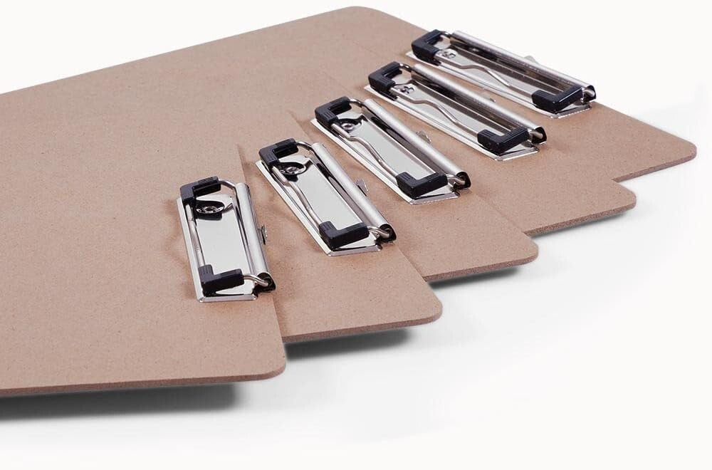 36 Pack Bulk Clipboard Set with Low Profile Clip - Durable & Eco-Friendly Wood