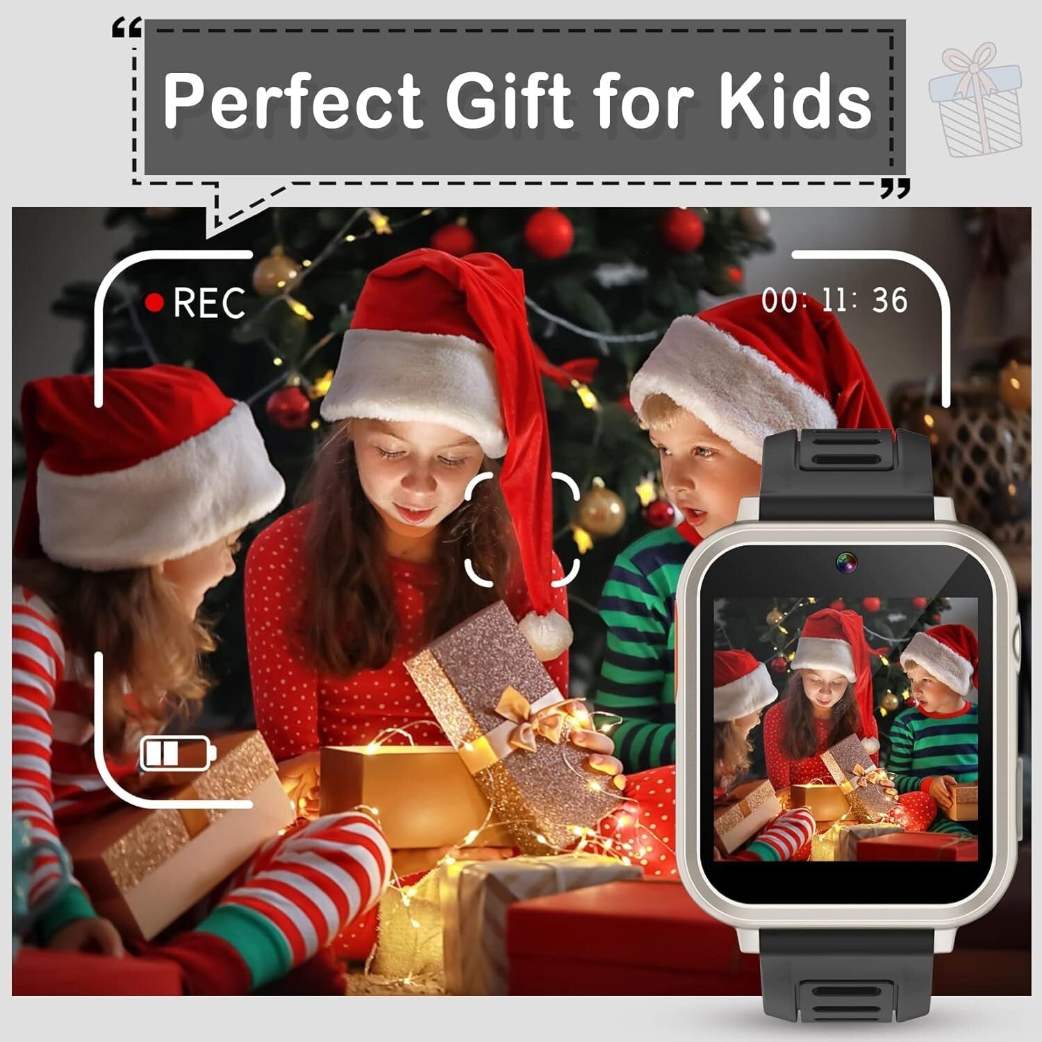 Durable Kids Smart Watch with Touchscreen & 24 Games - Ideal for Young Explorers