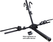 Load image into Gallery viewer, Compact 2-Bike Hitch Mount Platform with Secure Clamp for Easy Transportation