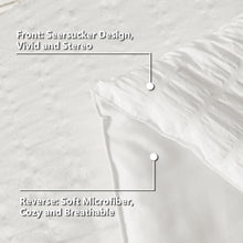 Load image into Gallery viewer, Machine Washable King Comforter Set - Stylish 7-Piece Bedding for All Seasons