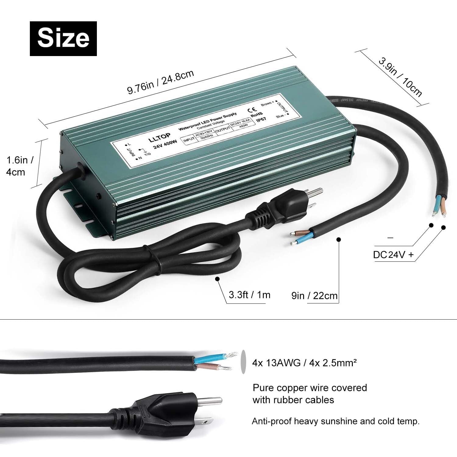 Safe and Reliable 400W LED Driver - Ideal for Indoor & Outdoor Installations