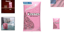 Load image into Gallery viewer, Individually Wrapped KISSES Milk Chocolate Candy in Elegant Pink Foils - 60 oz
