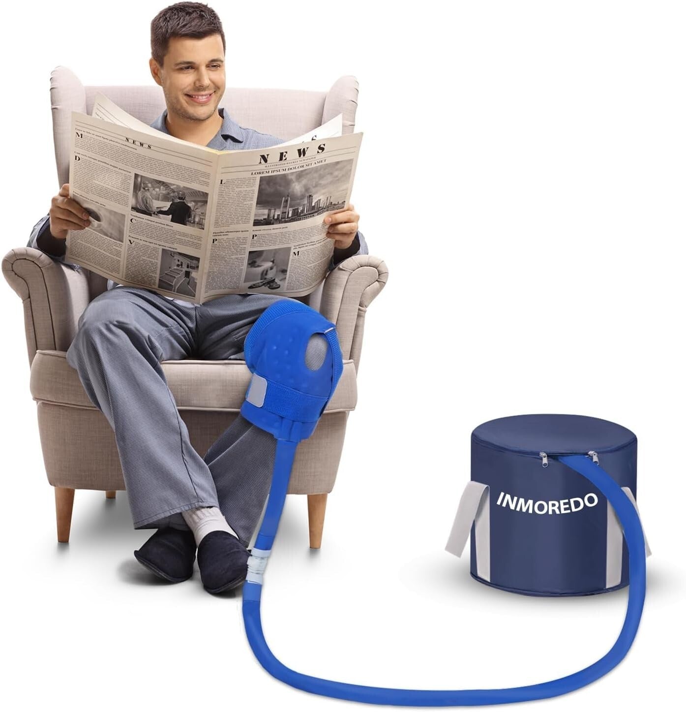 Effortless Cold Therapy for Knee Recovery - Portable Ice Machine with Warranty