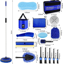 Load image into Gallery viewer, Ultimate 21-Piece Car Cleaning Kit with Non-Slip 62" Brush - Ideal Gift