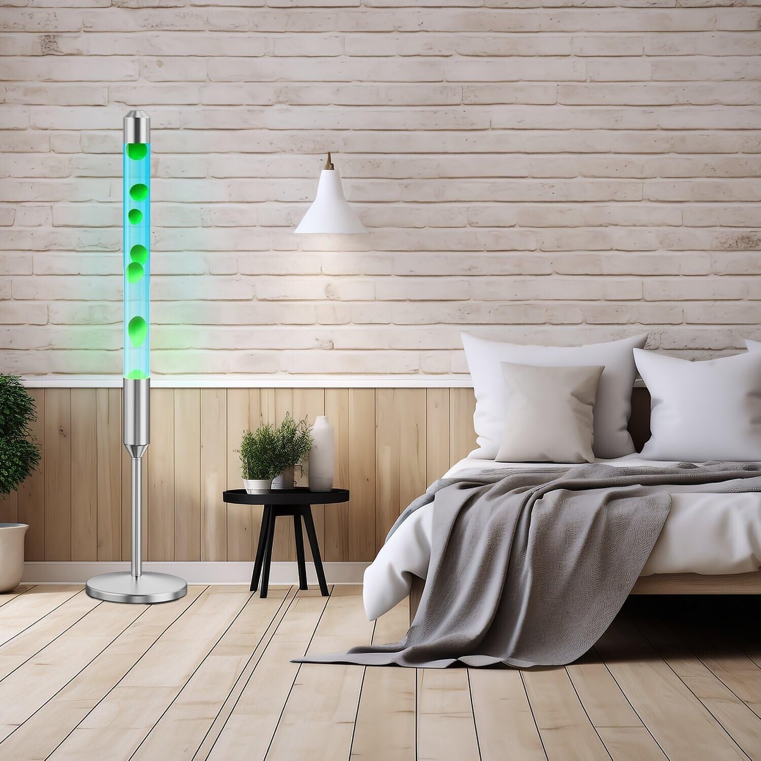 Relaxing 47.5-Inch Lava Lamp - Durable Aluminum & High-Temperature Glass