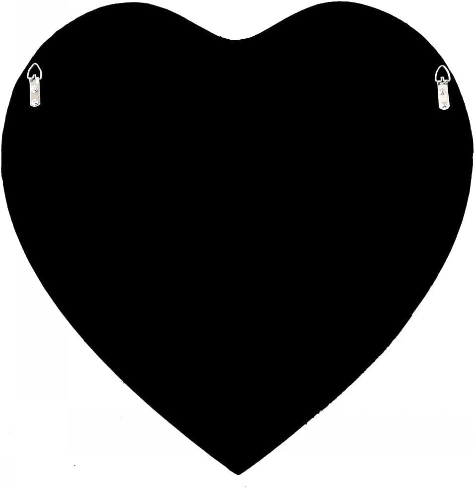 Stunning 24" Frameless Heart-Shaped Mirror with Acrylic Diamonds - Home Decor