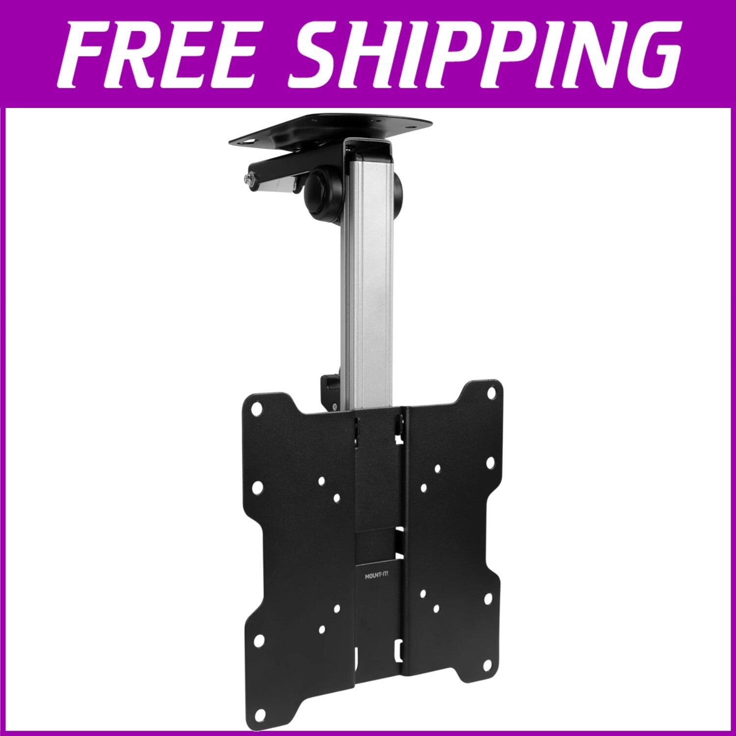 Adjustable Flip Down TV & Monitor Mounting Solution - 90° Tilt for Small Spaces