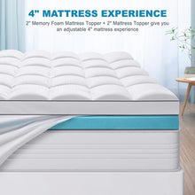 Load image into Gallery viewer, Machine Washable Twin Size Cooling Mattress Topper - Luxury Gel Foam Comfort