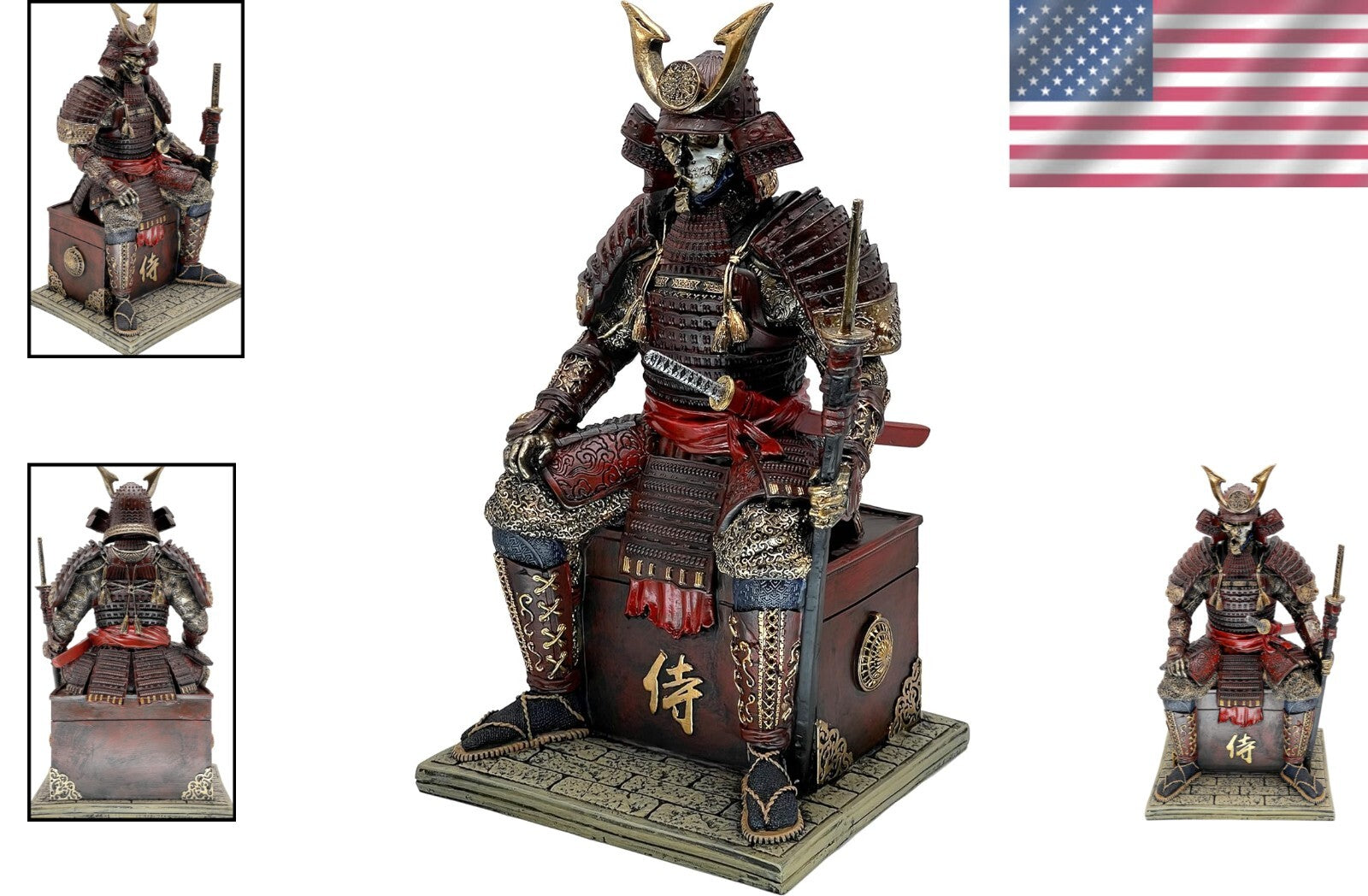 Eco-Friendly Resin Samurai Undead Warrior Figurine - Perfect Gift for Collectors