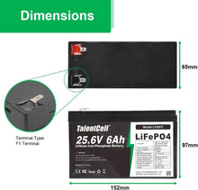 Load image into Gallery viewer, Efficient 24V Lithium Iron Phosphate Battery Pack - Rechargeable and Compact