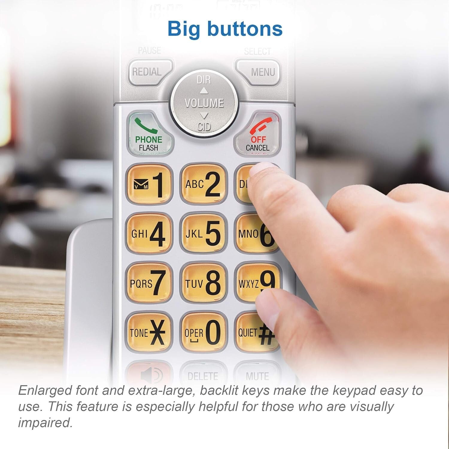 Dual Handset DECT 6.0 Cordless Phone System with Call Waiting & Voicemail Access