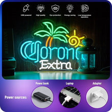 Load image into Gallery viewer, Modern LED Neon Palm Tree Beer Sign - Adjustable Brightness for Bars and Gifts