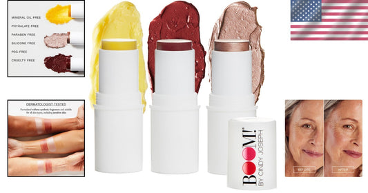 Buildable Boomstick Trio - Blush, Highlighter & Moisturizer for All Skin Tones