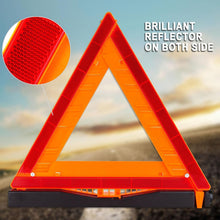 Load image into Gallery viewer, Compact 12 Pack Roadside Reflective Triangles – Essential Vehicle Safety Kit