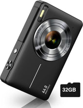 Load image into Gallery viewer, Compact 16X Zoom Digital Camera for Kids - Includes 32GB Card and Two Batteries