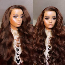 Load image into Gallery viewer, 24 Inch Brown Body Wave Glueless Lace Front Wig - Versatile for Any Occasion