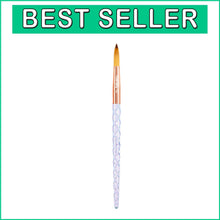 Load image into Gallery viewer, 100% Kolinsky Crystal Acrylic Nail Brush - Handcrafted Beauty in Pink &amp; Black