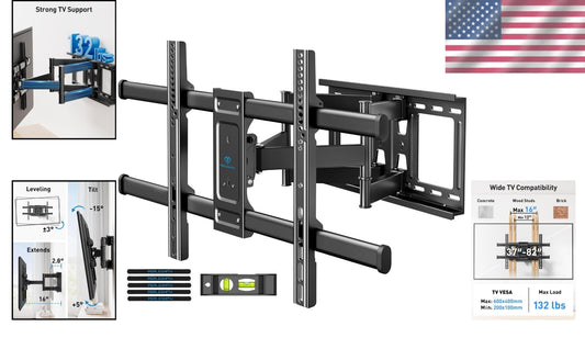 Full Motion TV Wall Mount for 37-82 Inch TVs - Tilt & Swivel Articulating Design