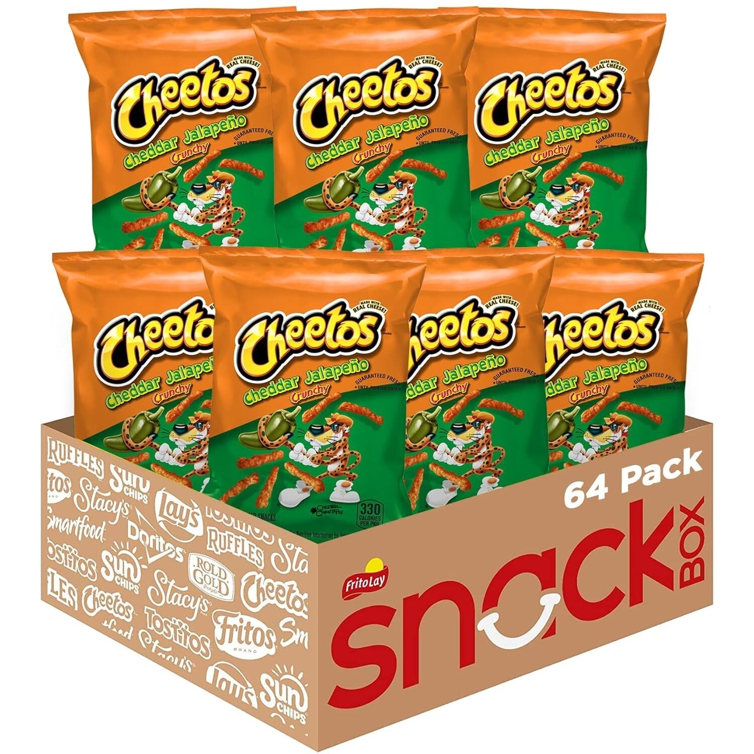 Crunchy Cheddar Jalapeno Cheese Snacks - 64 Count Pack for Bold Flavor